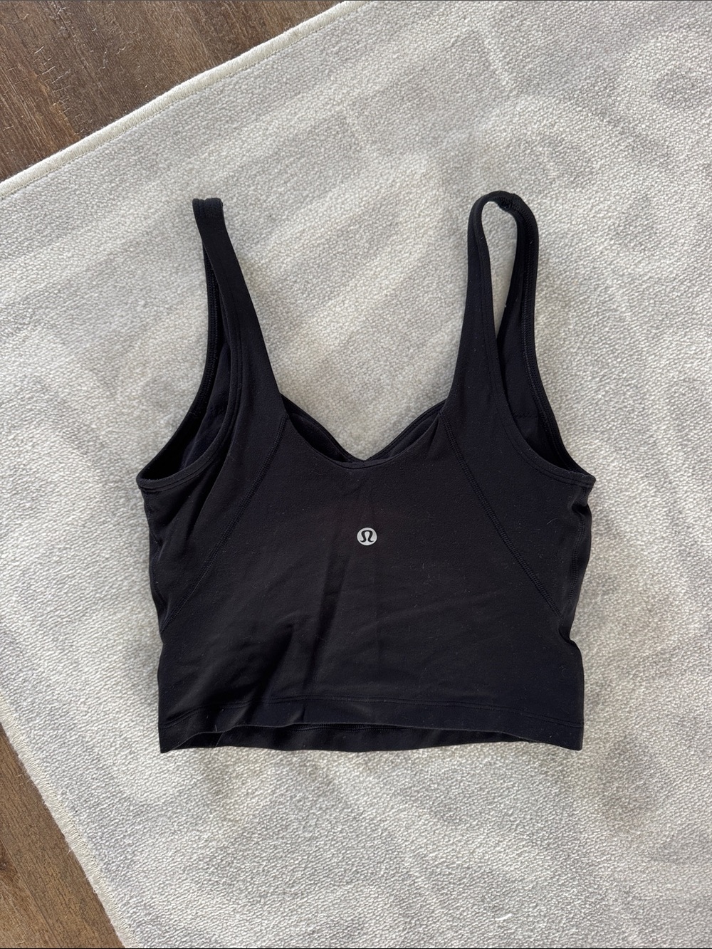 Lulu Black Cropped Tank Bralette